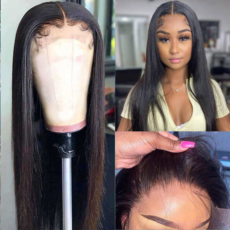 VIYA Straight 5x5 Lace Closure Wig Natural Black Human Hair Wig
