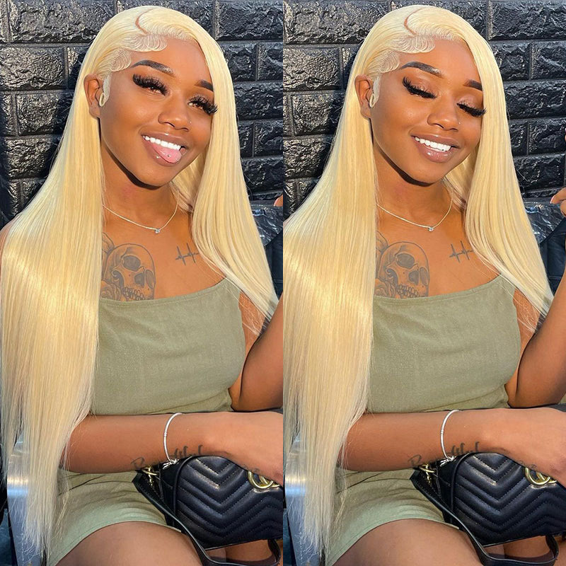 VIYA Straight 613 Blonde Full Size™ Glueless 13x4 HD Lace Frontal Human Hair Wig