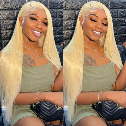 VIYA Straight 613 Blonde Full Size™ Glueless 13x4 HD Lace Frontal Human Hair Wig