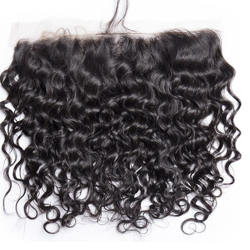 VIYA Water Wave 13x4&amp;13x6 HD Lace Frontal Natural Black Human Hair