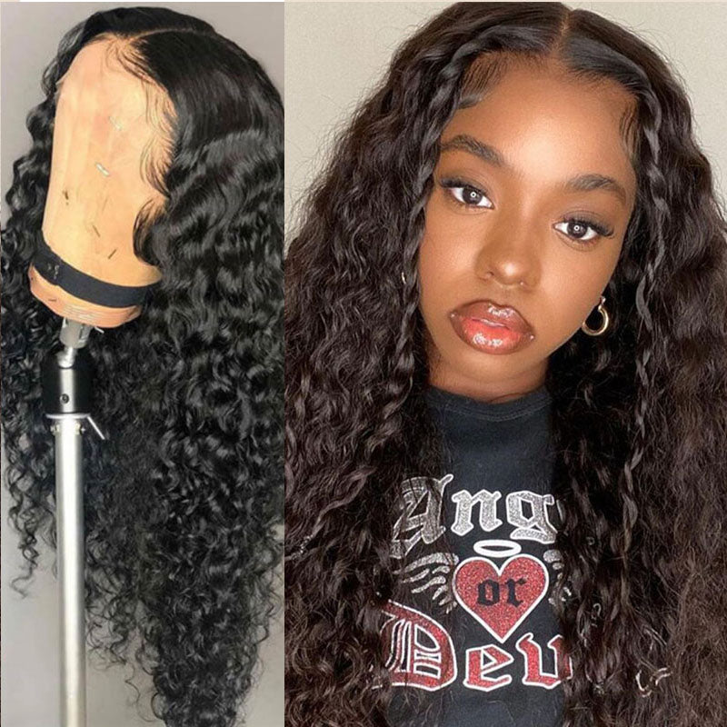 VIYA Water Wave 13x6 Lace Front Wig Natural Black Human Hair Wig