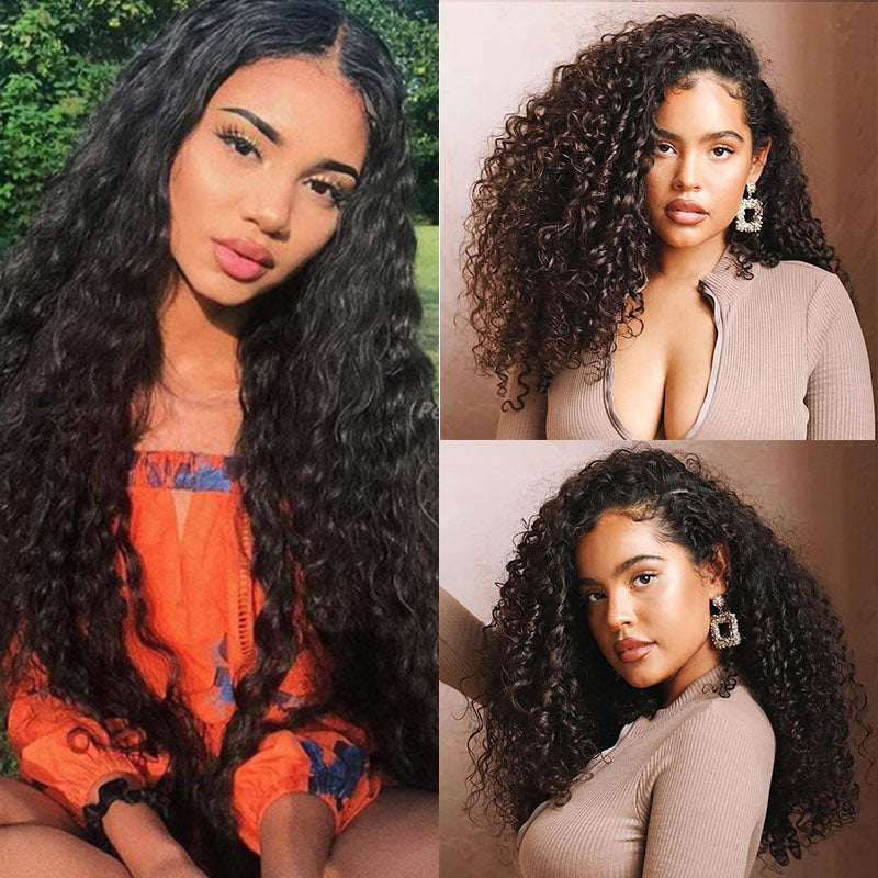 VIYA Water Wave 13x6 Lace Front Wig Natural Black Human Hair Wig