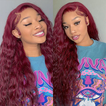 VIYA Water Wave 99J 13x4 Lace Front Wig 14-30 Inches Human Hair Wig