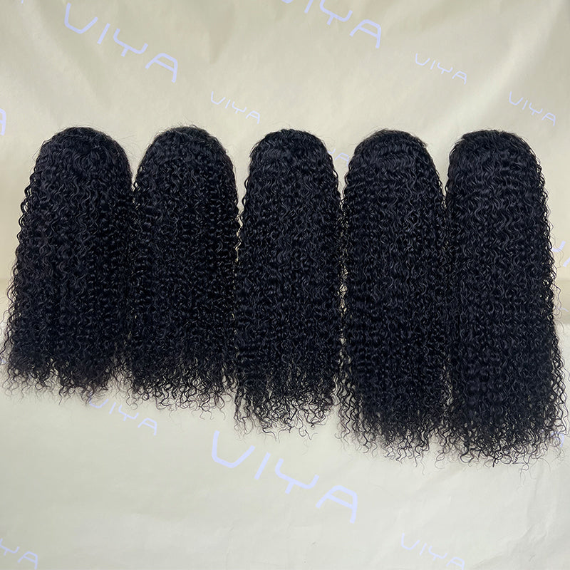 VIYA 5 PCS 13x4 Transparent Lace Frontal All Pre Styled Natural Black Wig Wholesale Package Deal