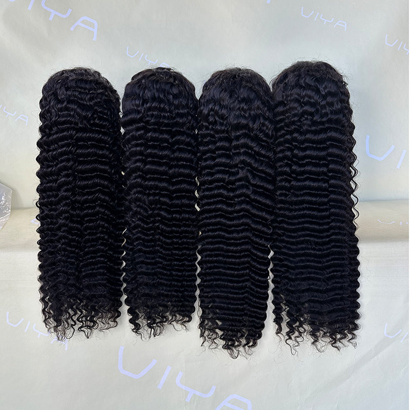 VIYA 3 PCS 13x4 Transparent Lace Frontal All Pre Styled Natural Black Wig Wholesale Package Deal