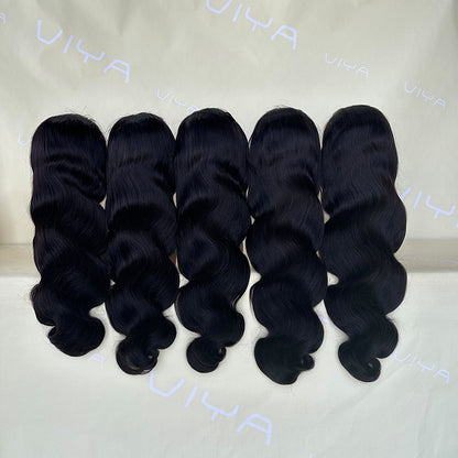 VIYA 3 PCS 13x6 Transparent Lace Frontal Popular Textures All Pre Styled Natural Black Wig Wholesale Package Deal