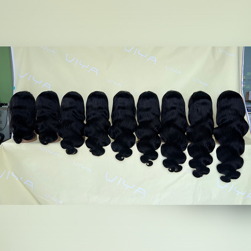 VIYA 5 PCS 5x5 HD Lace Closure All Pre Styled Natural Black Wig Wholesale Package Deal