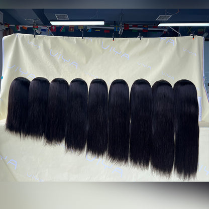 VIYA 6 PCS 5x5 HD Lace Closure All Pre Styled Natural Black Wig Wholesale Package Deal